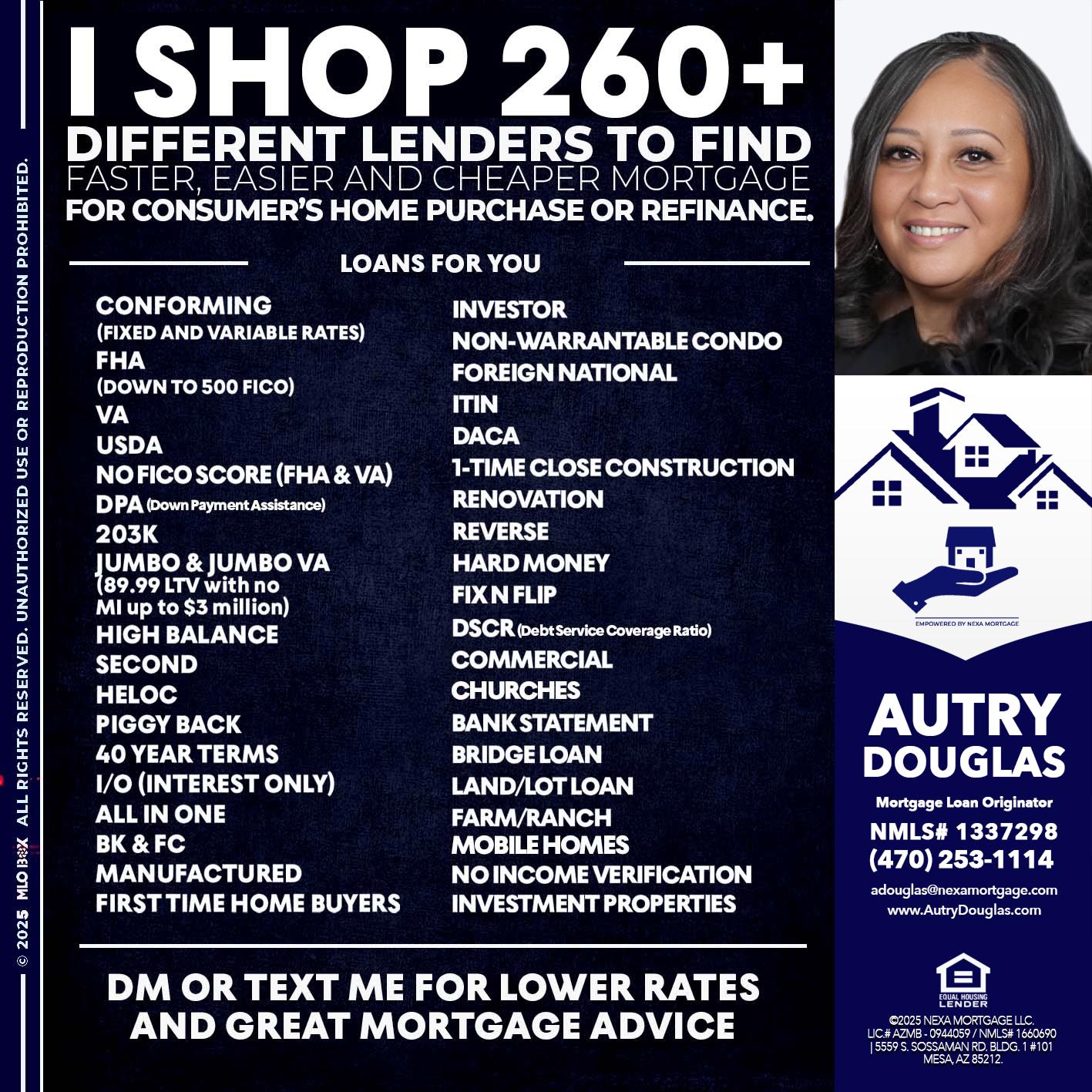I SHOP +260 - Autry Douglas -Mortgage Loan Originator