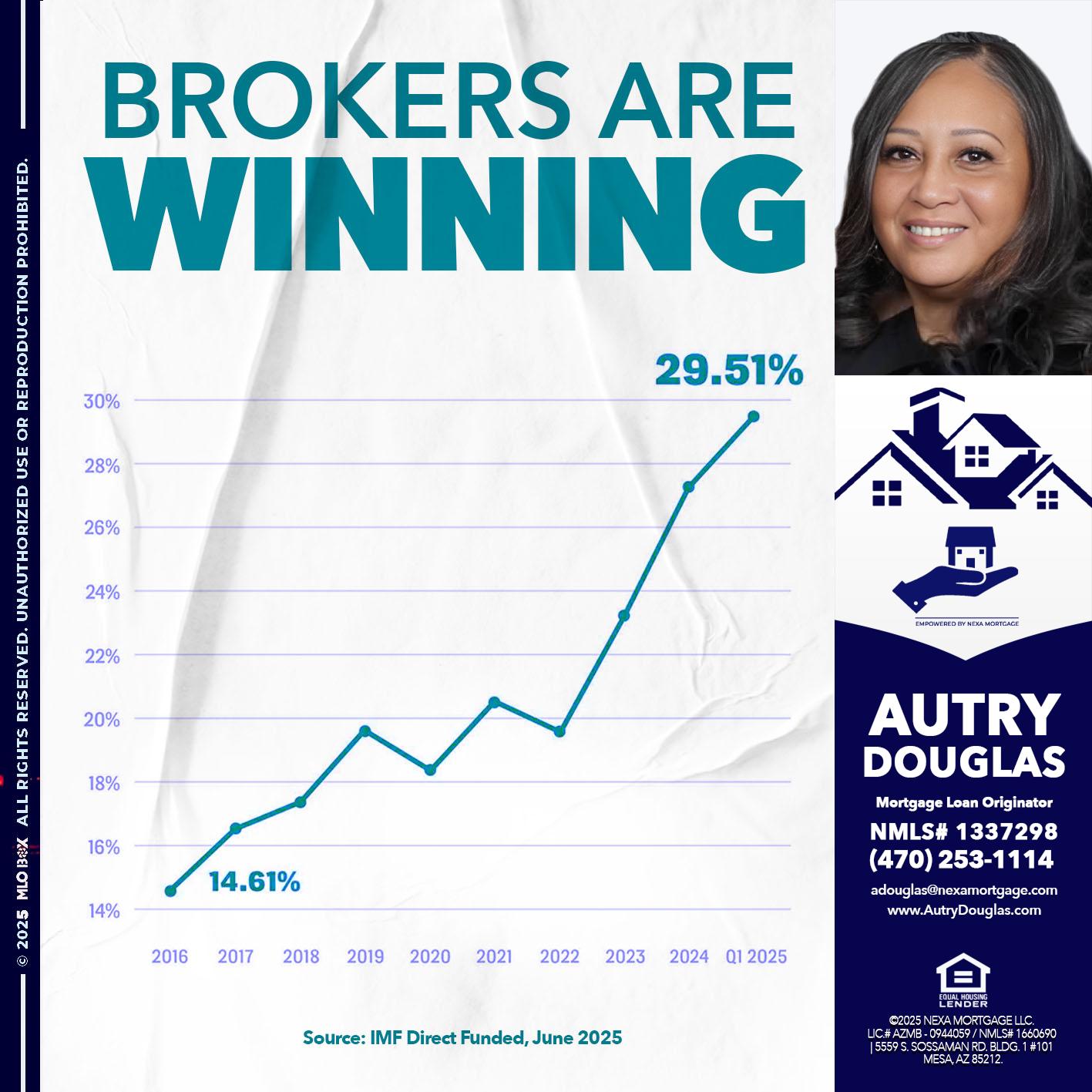 BROKERS ARE WINNING - Autry Douglas -Mortgage Loan Originator