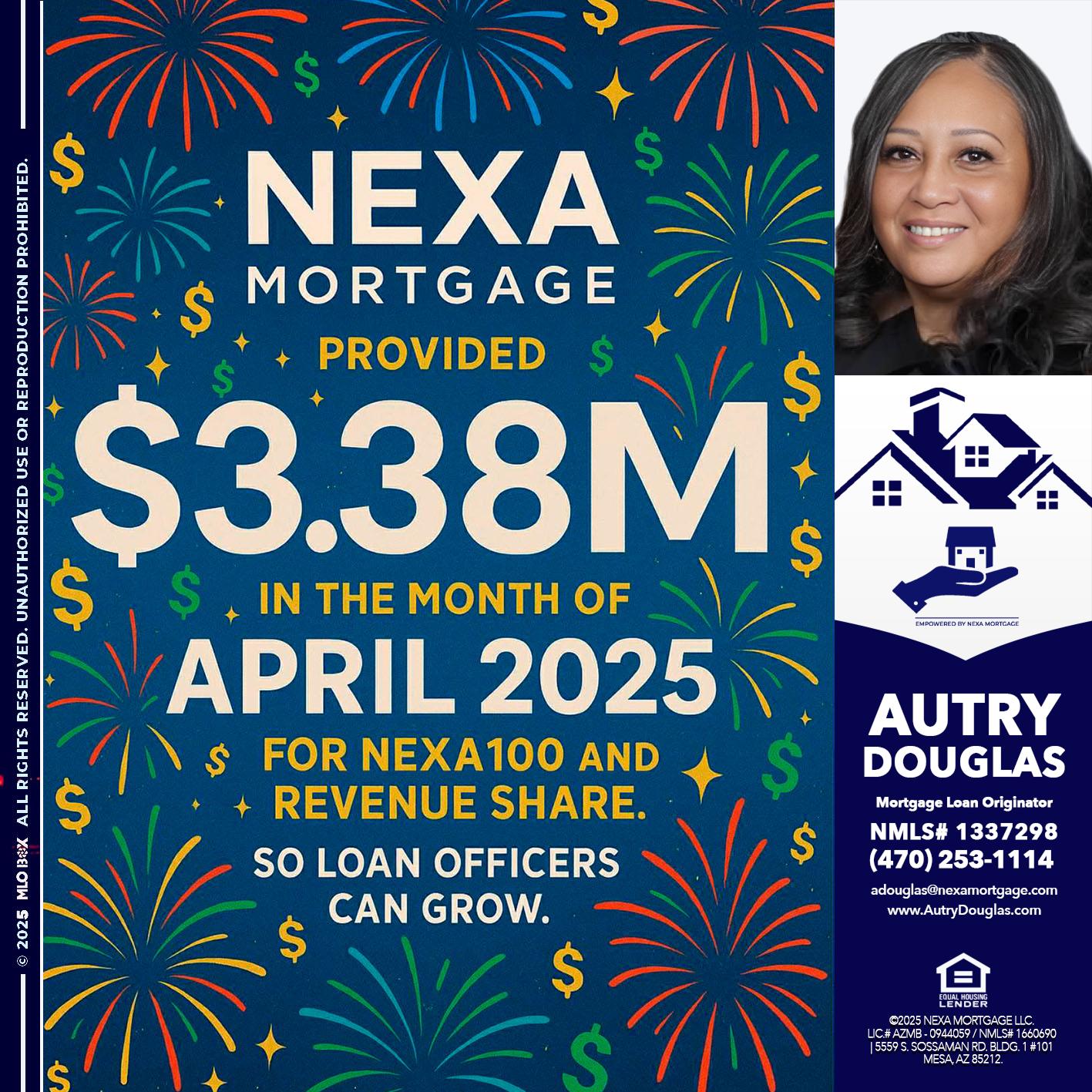 $3.38M - Autry Douglas -Mortgage Loan Originator