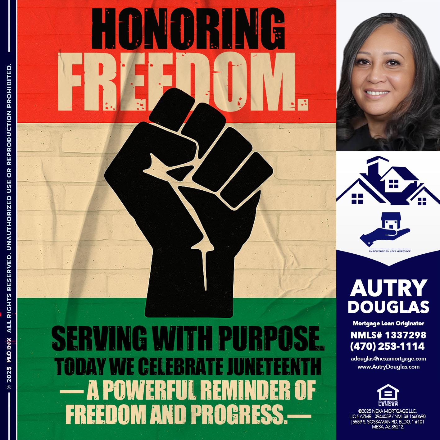 HONORING FREEDOM - Autry Douglas -Mortgage Loan Originator