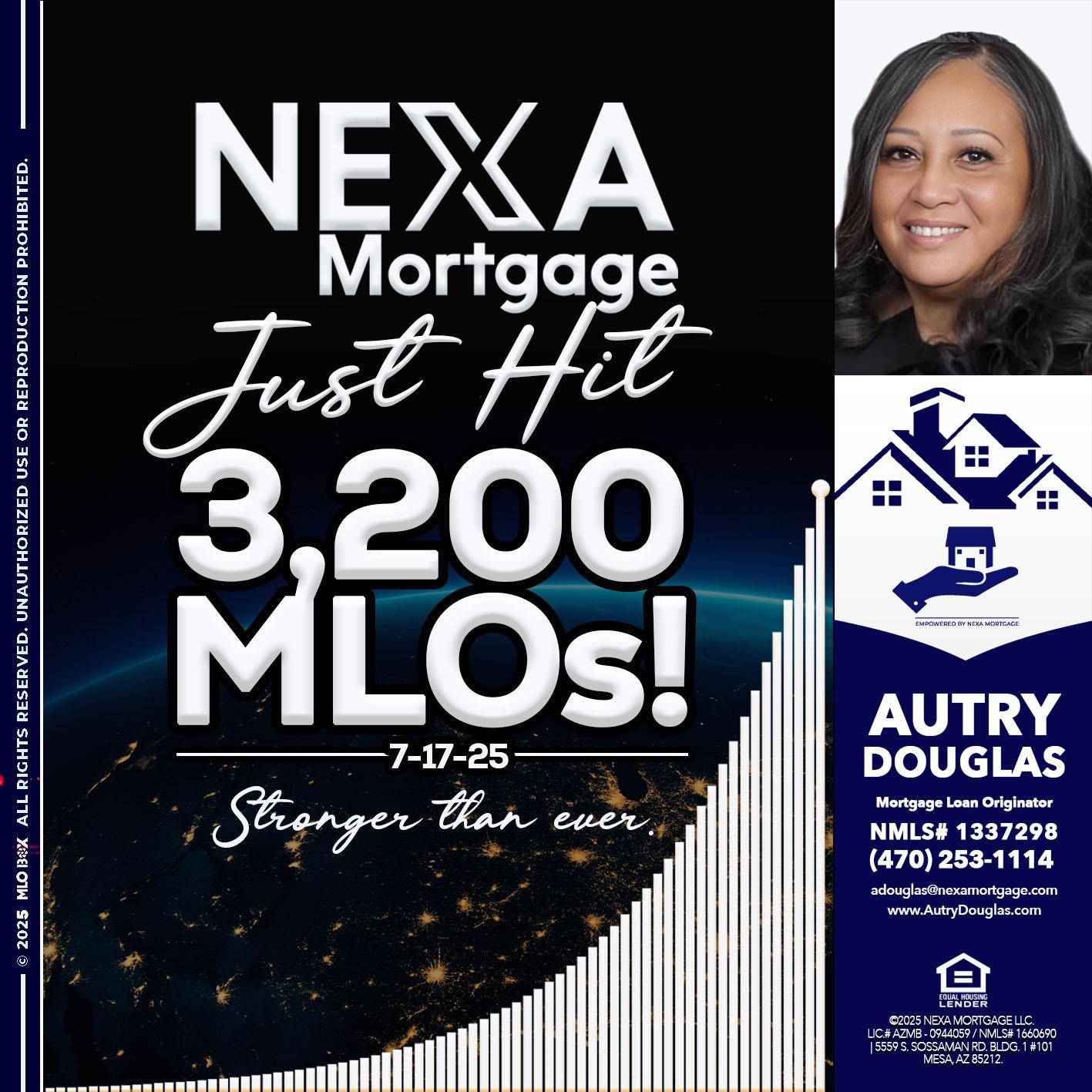 3200 MLOs - Autry Douglas -Mortgage Loan Originator