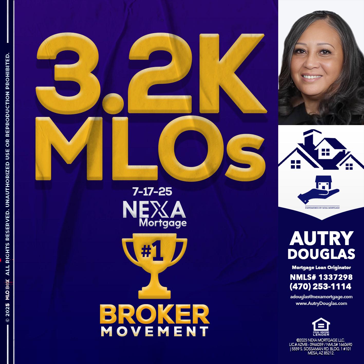 3.2K MLOs - Autry Douglas -Mortgage Loan Originator