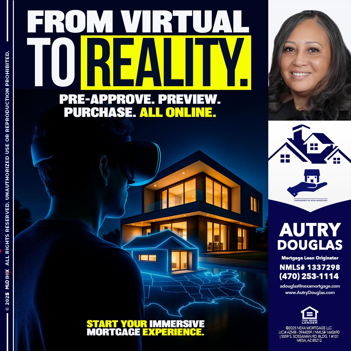 FROM VIRTUAL - Autry Douglas -Mortgage Loan Originator