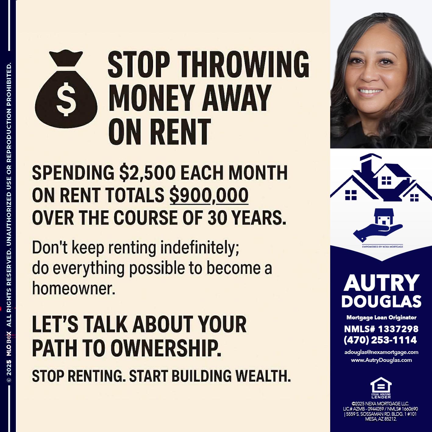 STOP THROWING - Autry Douglas -Mortgage Loan Originator