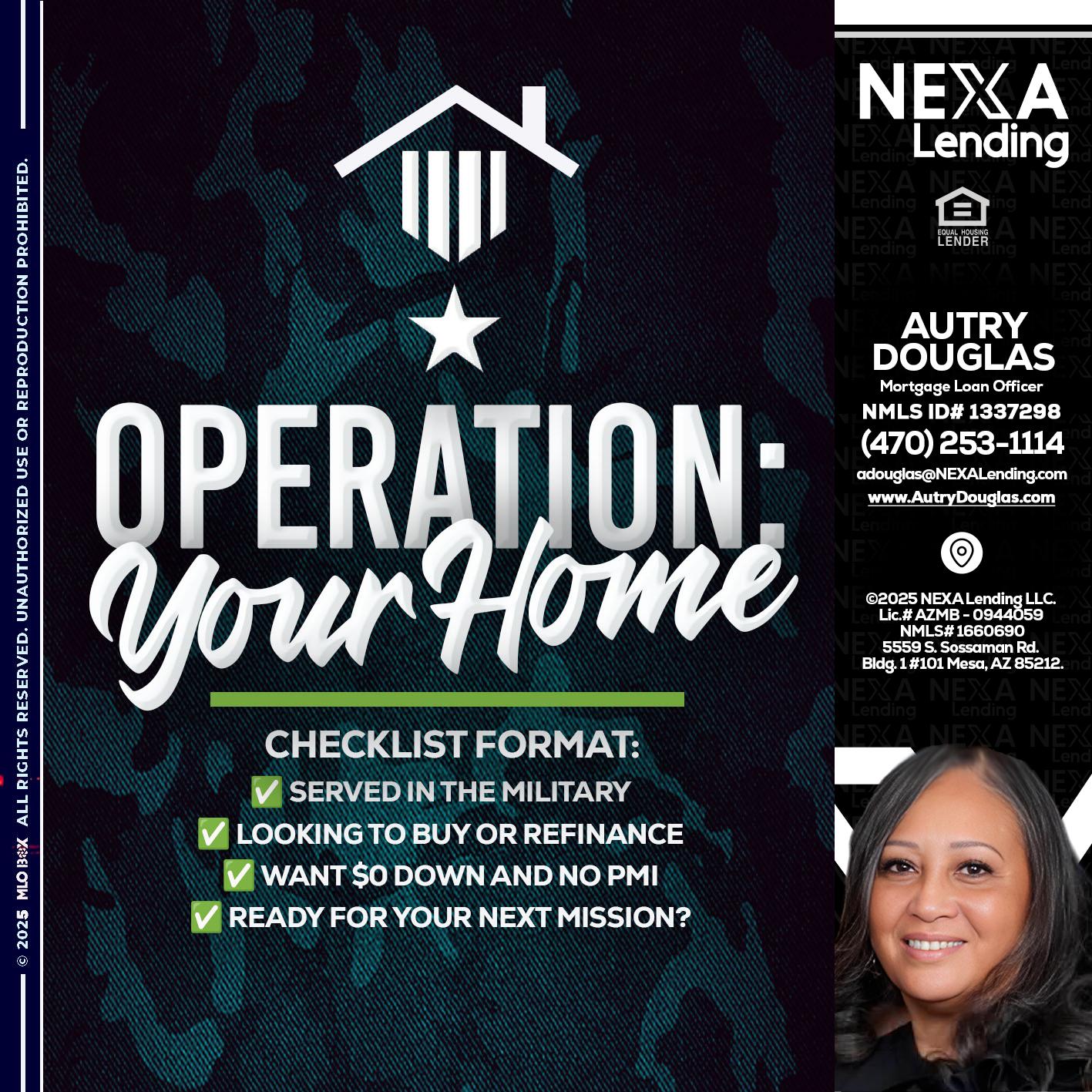 OPERATION YOUR HOME - Autry Douglas -Mortgage Loan Originator
