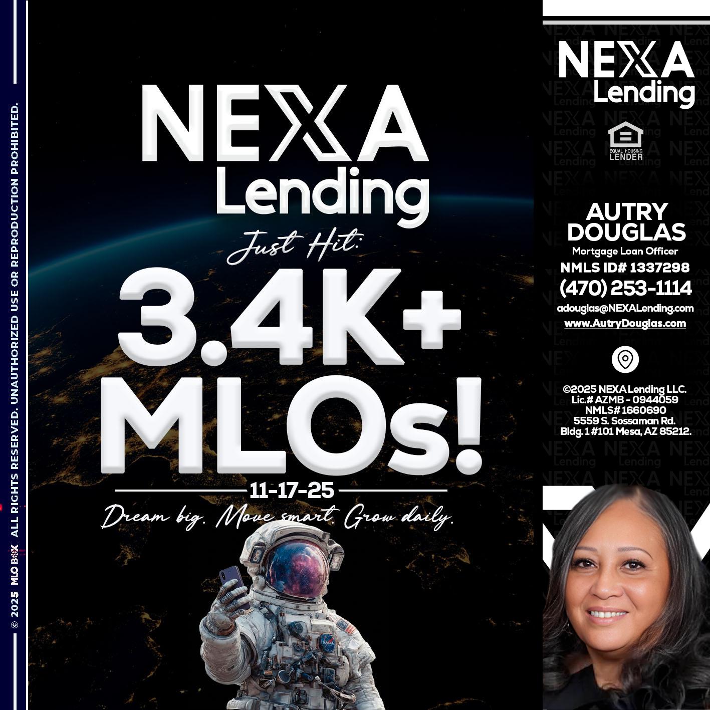 3.4K MLOs - Autry Douglas -Mortgage Loan Originator