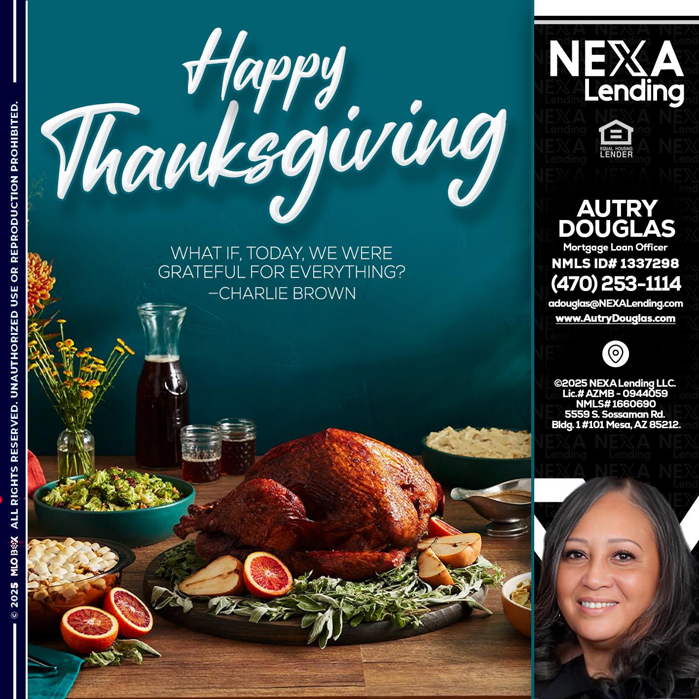 happy Thanksgiving - Autry Douglas -Mortgage Loan Originator