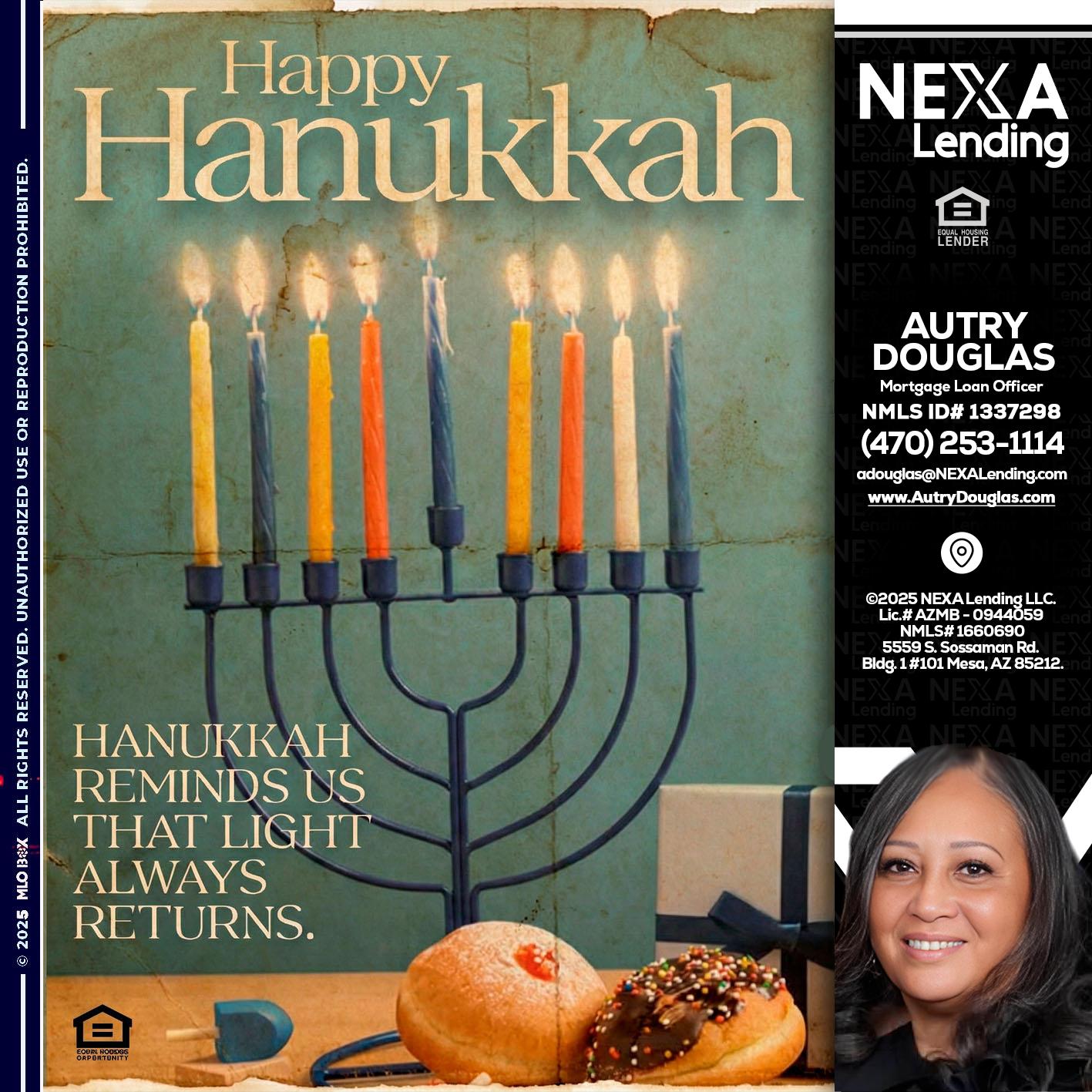 HAPPY HANUKKAH - Autry Douglas -Mortgage Loan Originator