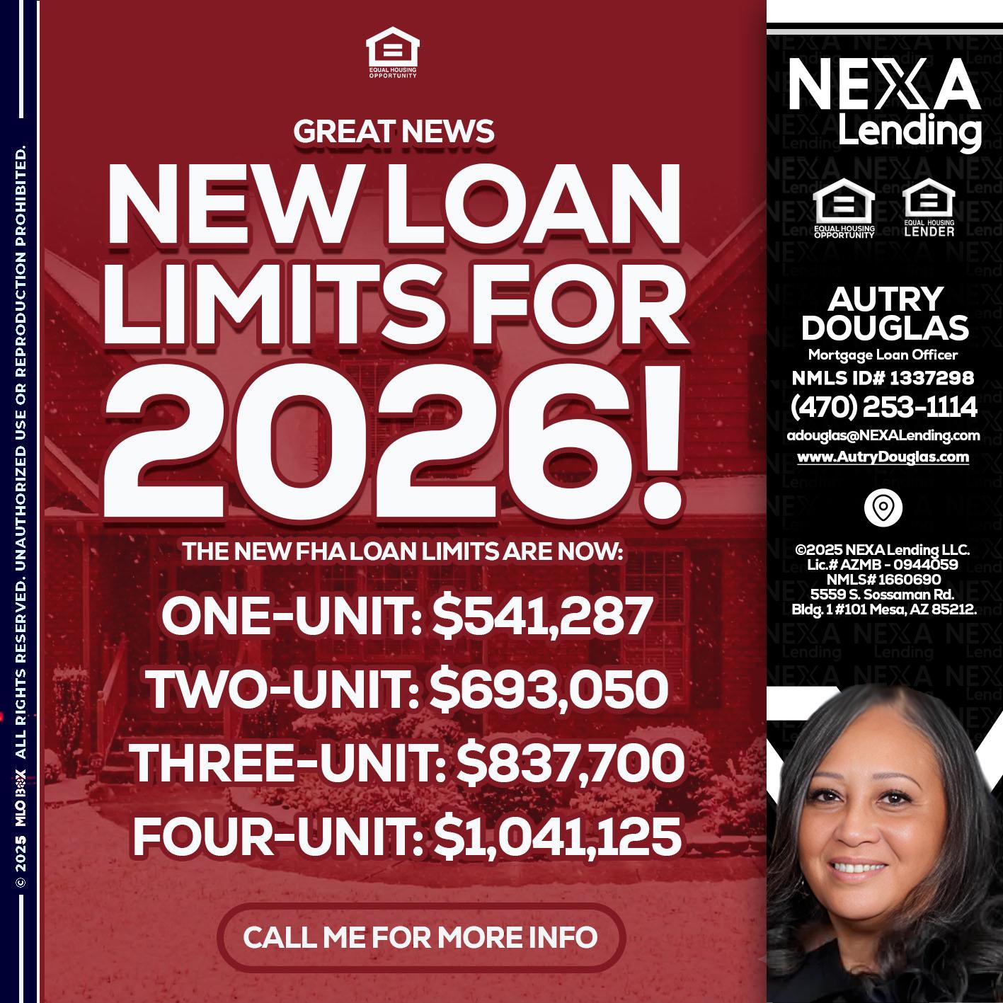 loan limits - Autry Douglas -Mortgage Loan Originator