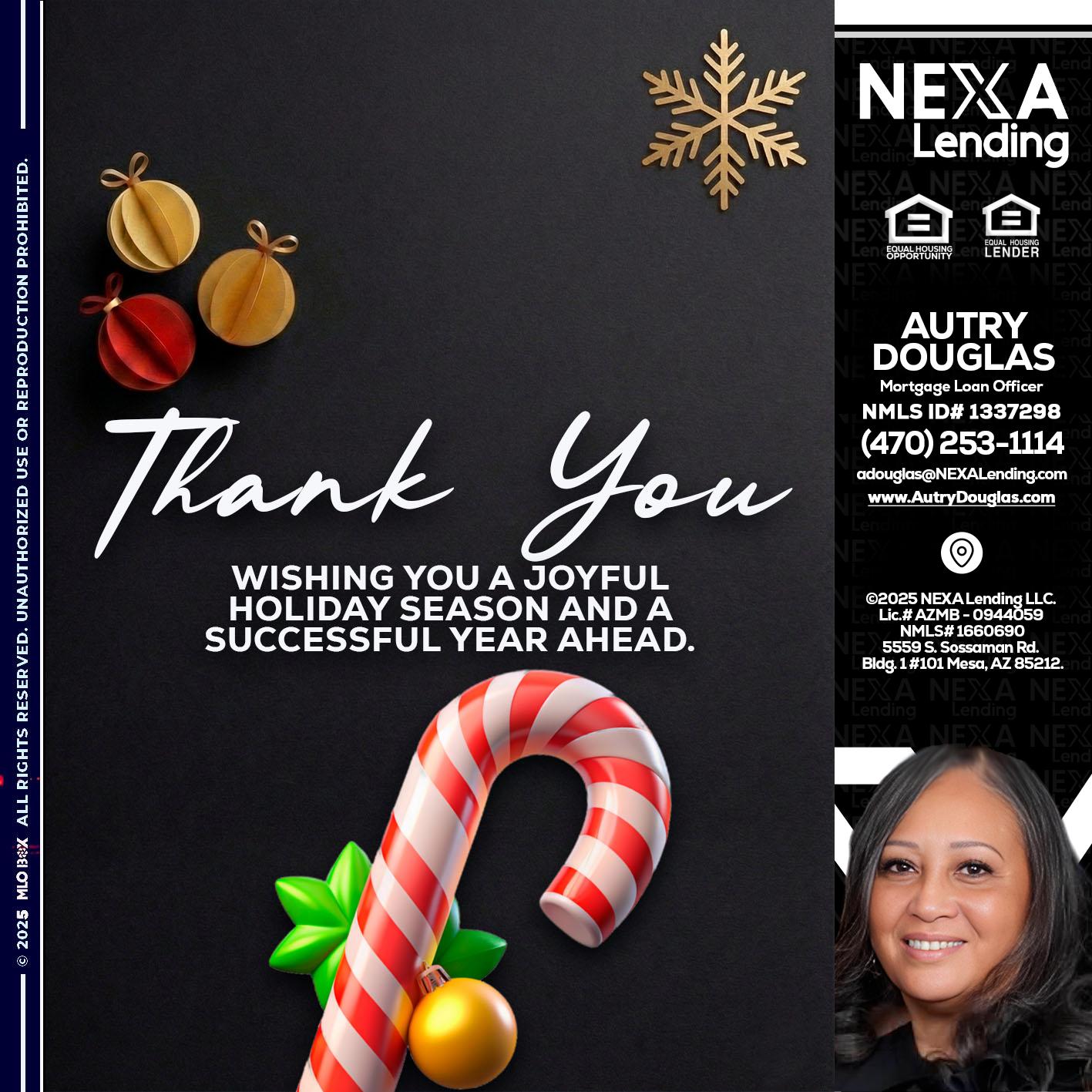 THANK YOU - Autry Douglas -Mortgage Loan Originator