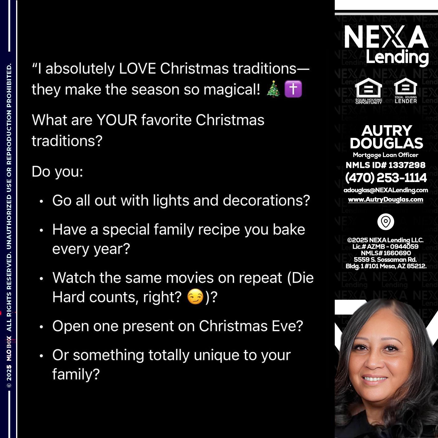I love christmas - Autry Douglas -Mortgage Loan Originator