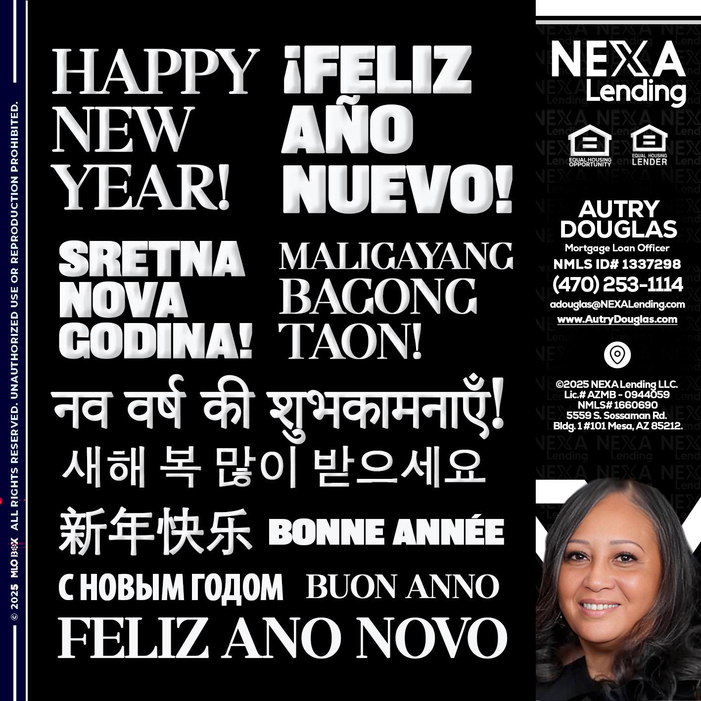 HAPPY NEW YEAR - Autry Douglas -Mortgage Loan Originator