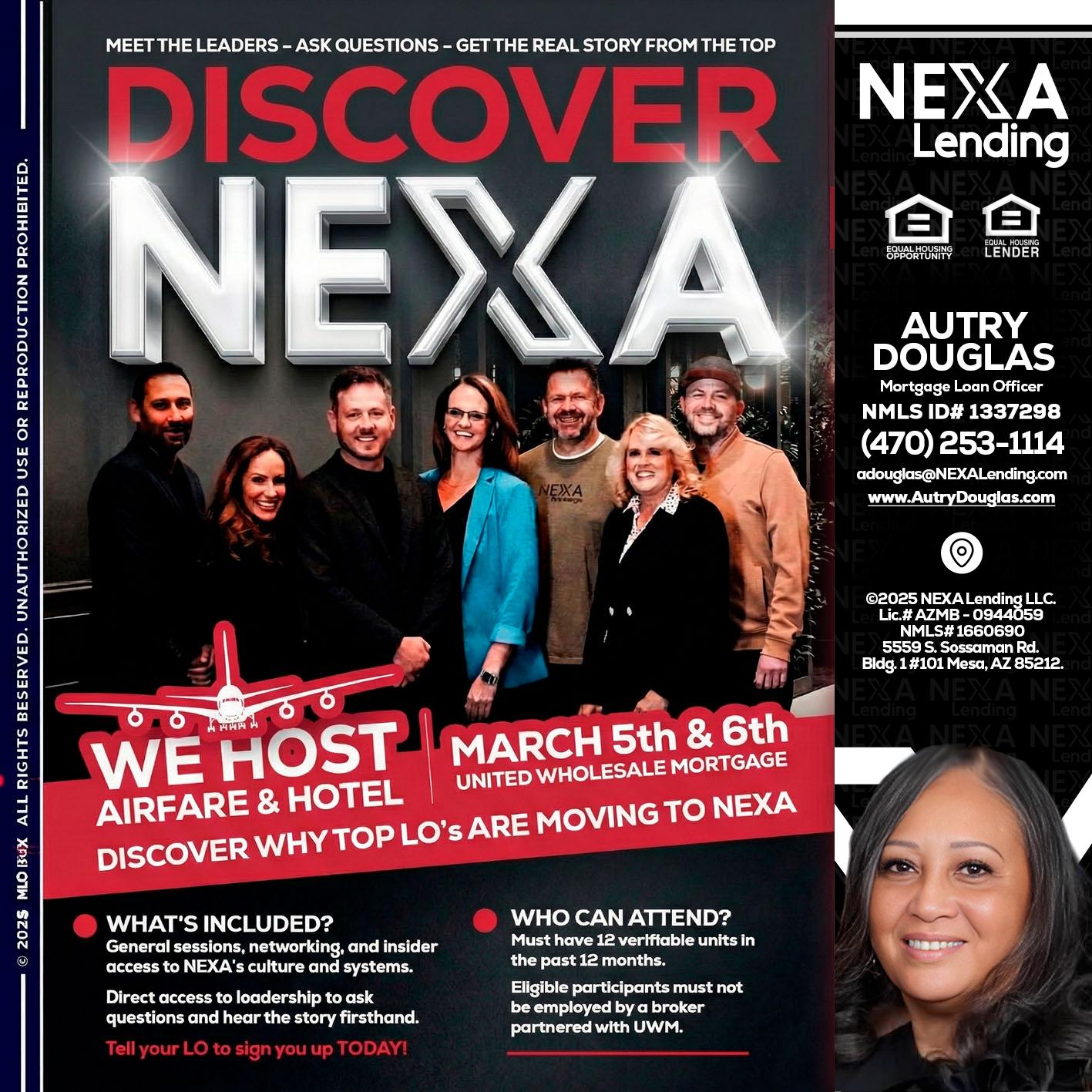 DISCOVER NEXA - Autry Douglas -Mortgage Loan Originator