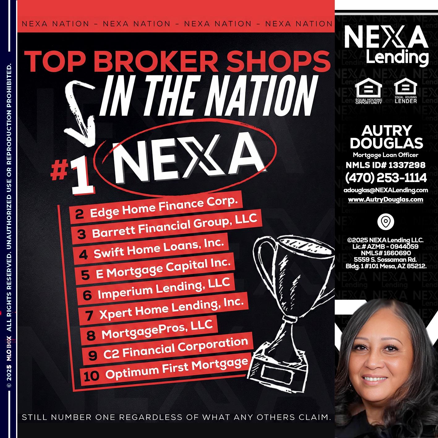 top broker - Autry Douglas -Mortgage Loan Originator