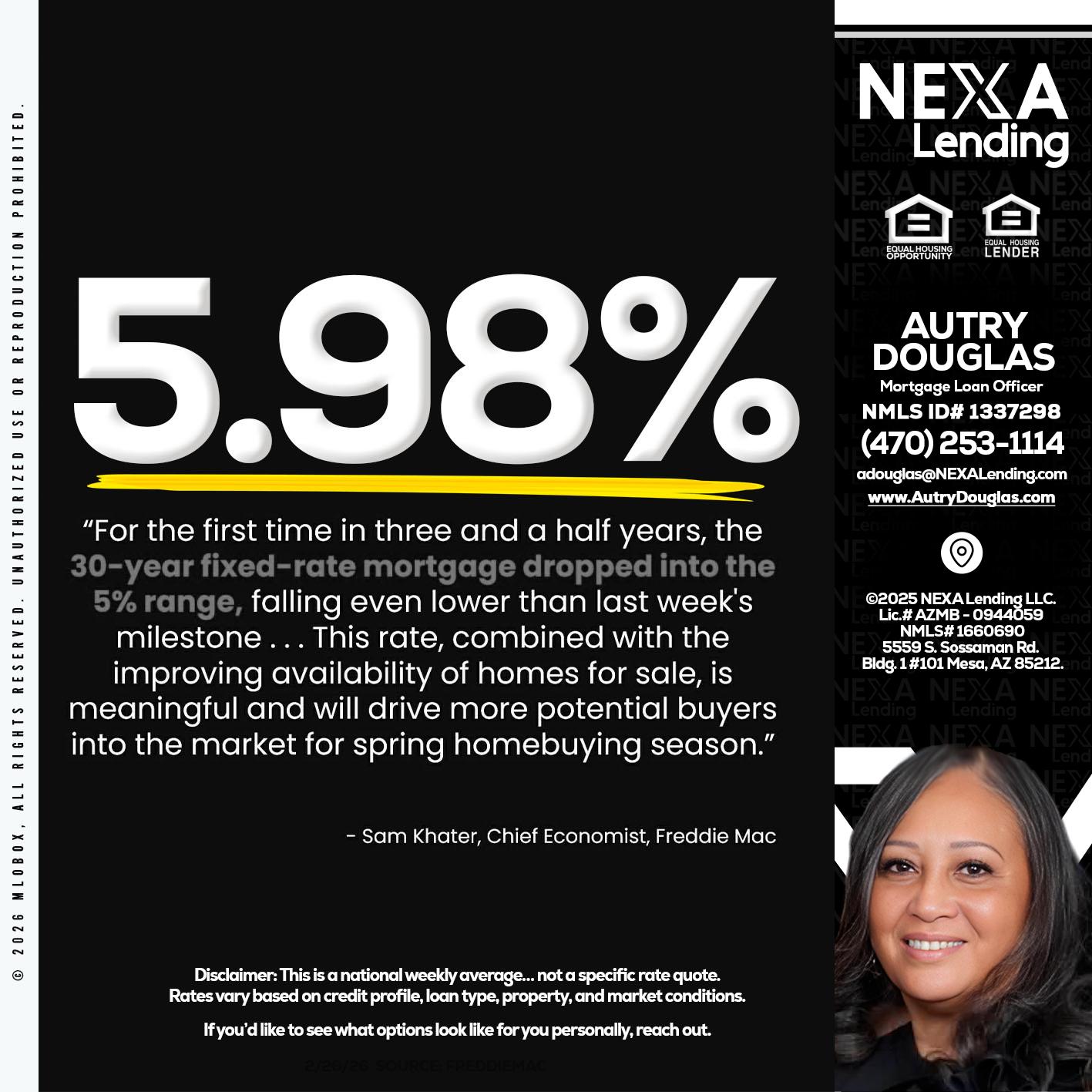 5.98% - Autry Douglas -Mortgage Loan Originator