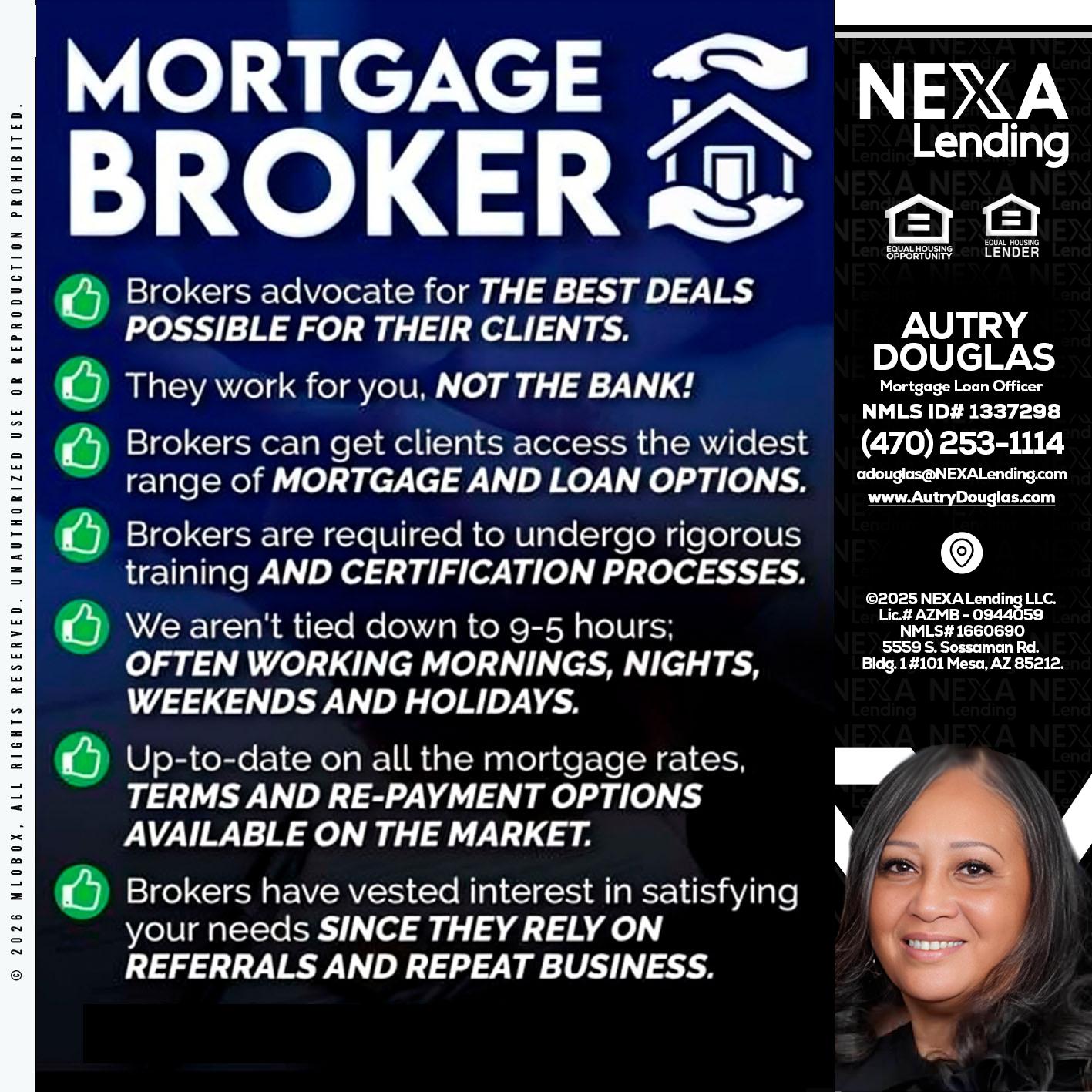 MORTGAGE BROKER - Autry Douglas -Mortgage Loan Originator