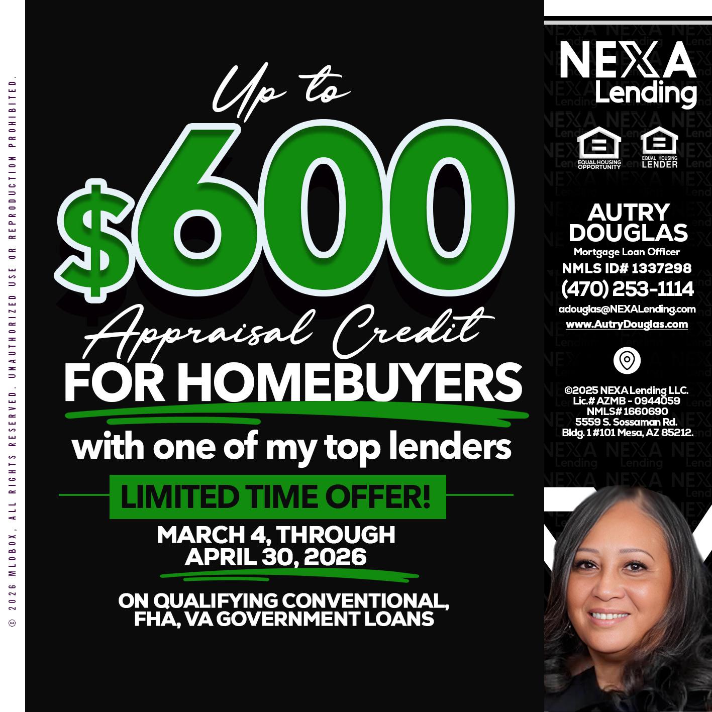 UP TO 600 - Autry Douglas -Mortgage Loan Originator