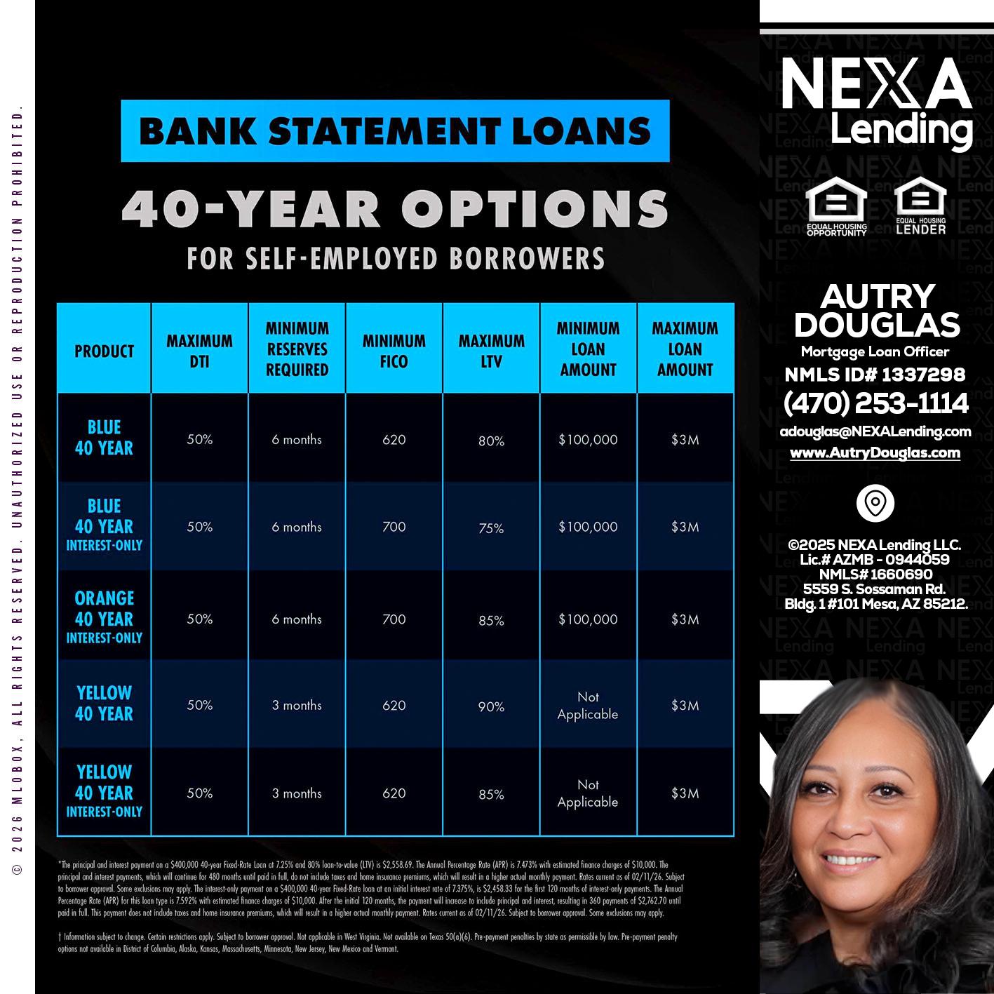 40 YR. OPTIONS - Autry Douglas -Mortgage Loan Originator