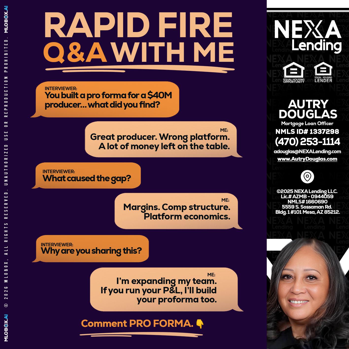 RAPID FIRE - Autry Douglas -Mortgage Loan Originator