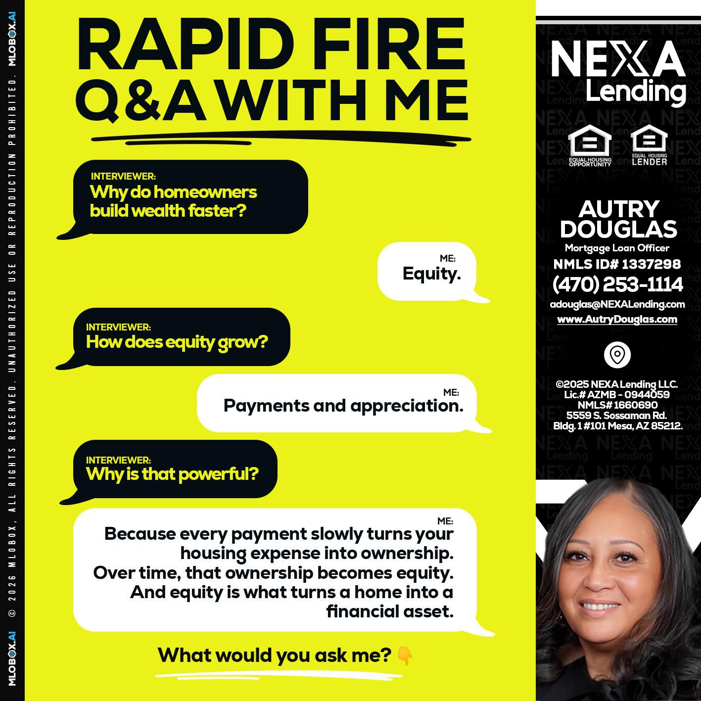 RAPID FIRE Q&A - Autry Douglas -Mortgage Loan Originator