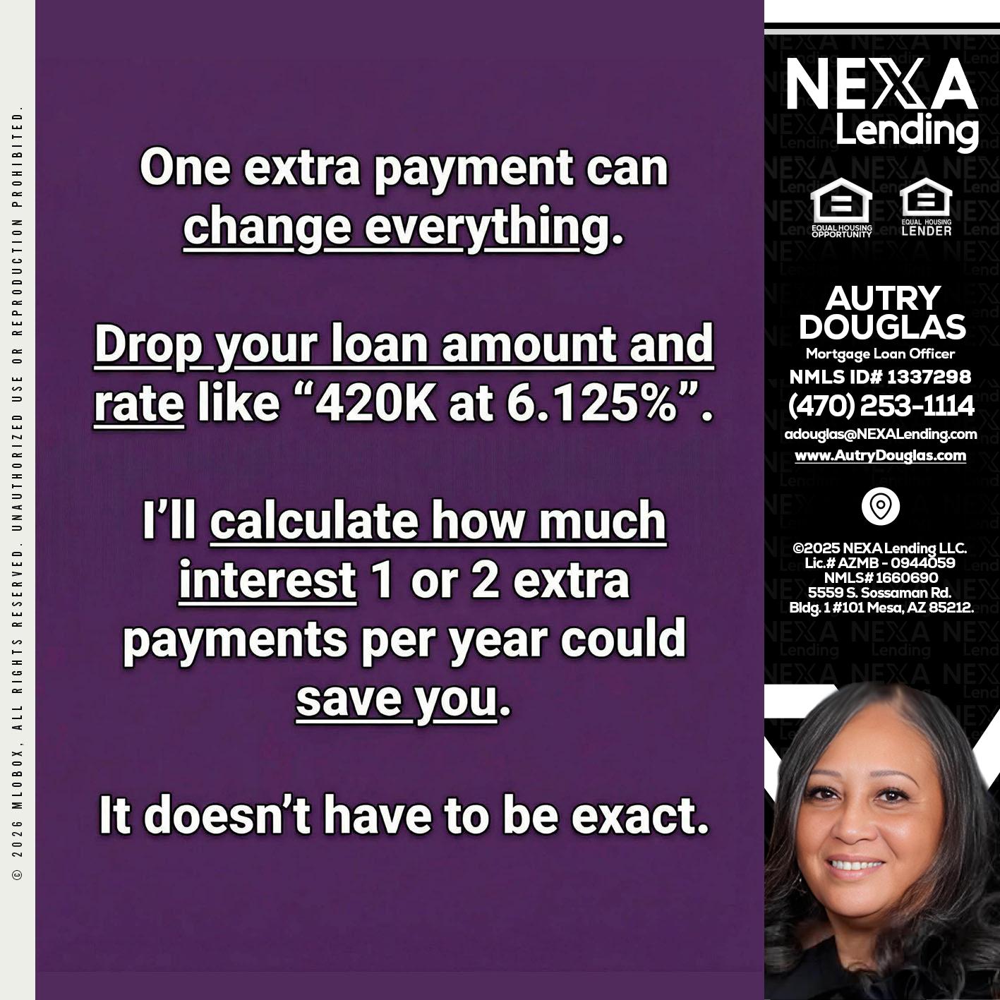 ONE EXTRA - Autry Douglas -Mortgage Loan Originator