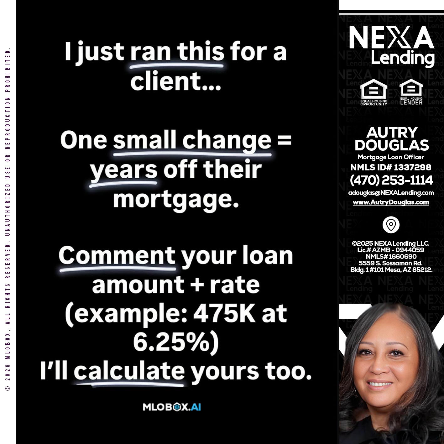 I JUST RAN - Autry Douglas -Mortgage Loan Originator