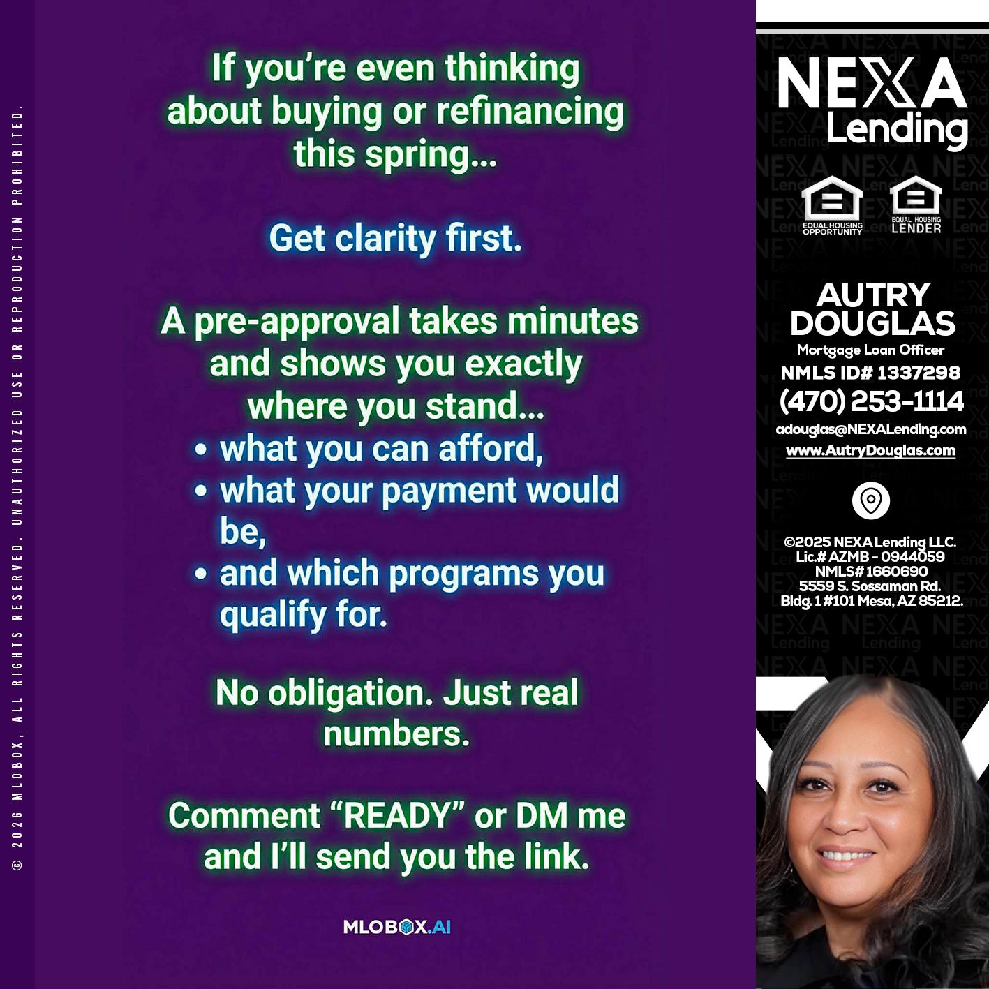 IF YOU THINKING - Autry Douglas -Mortgage Loan Originator