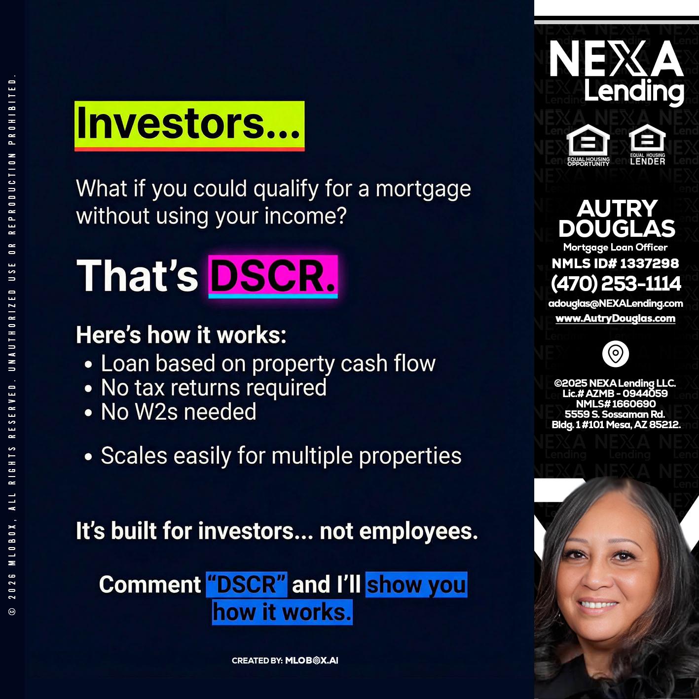 INVESTORS - Autry Douglas -Mortgage Loan Originator