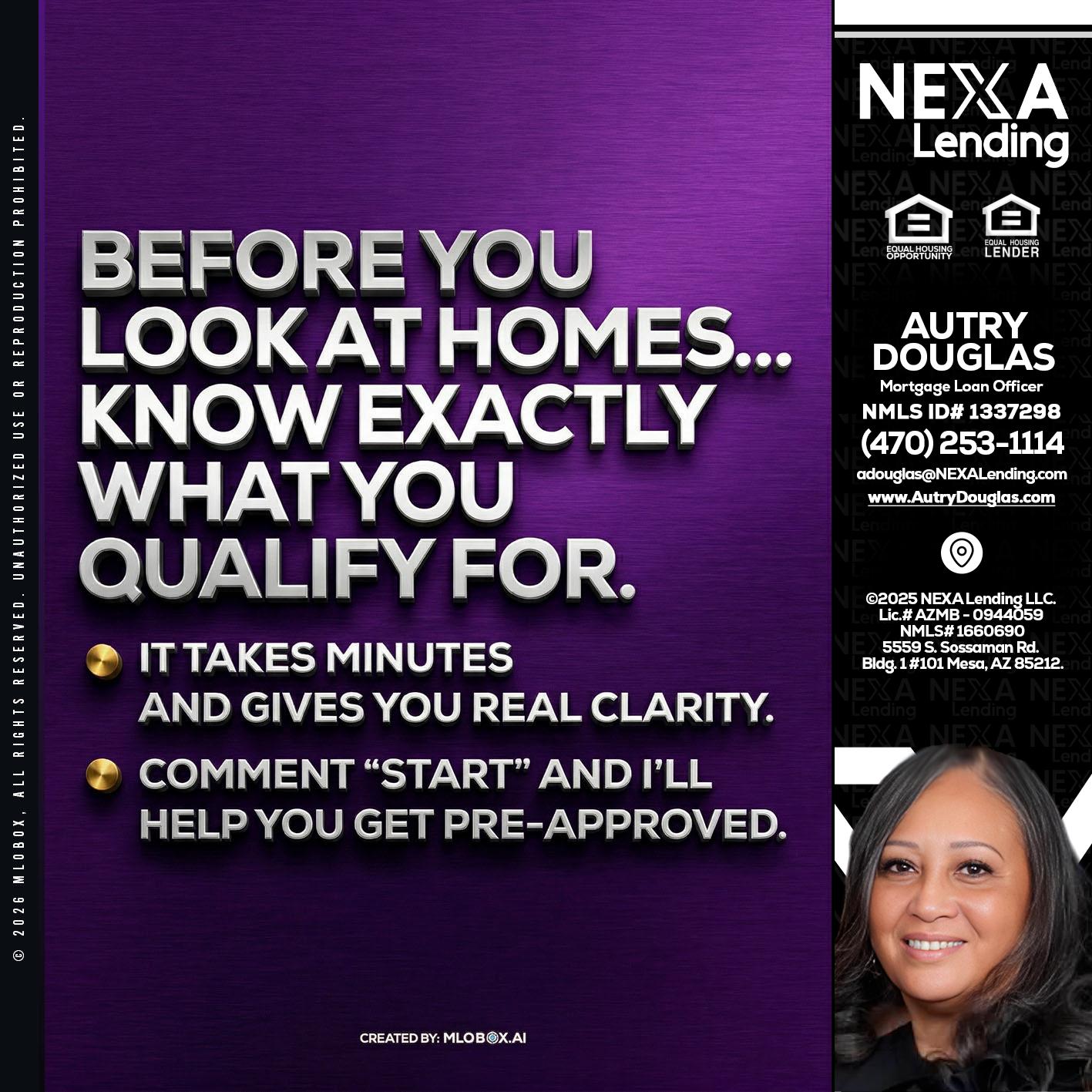 BEFORE YOU - Autry Douglas -Mortgage Loan Originator