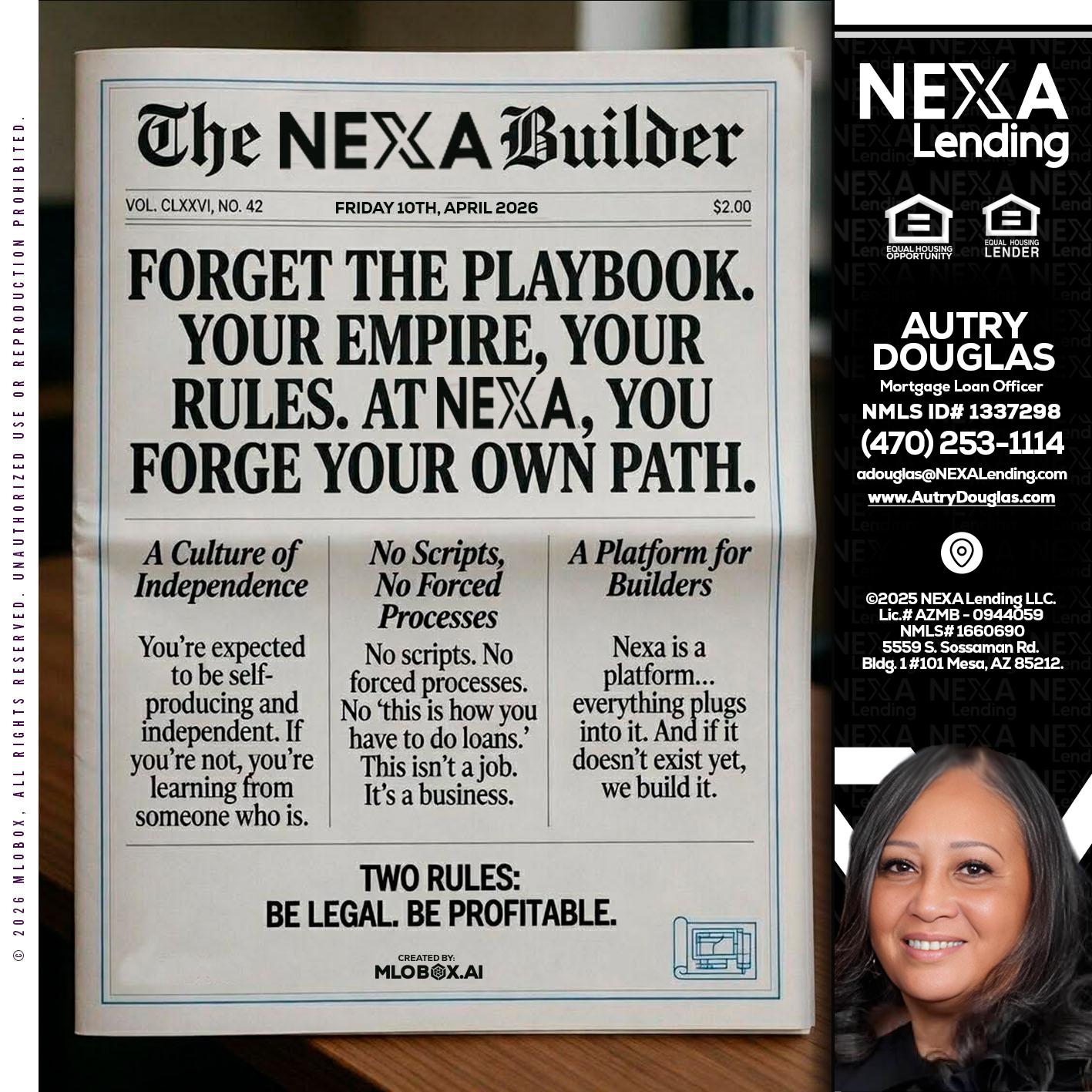 THE NEXA BUILDER - Autry Douglas -Mortgage Loan Originator