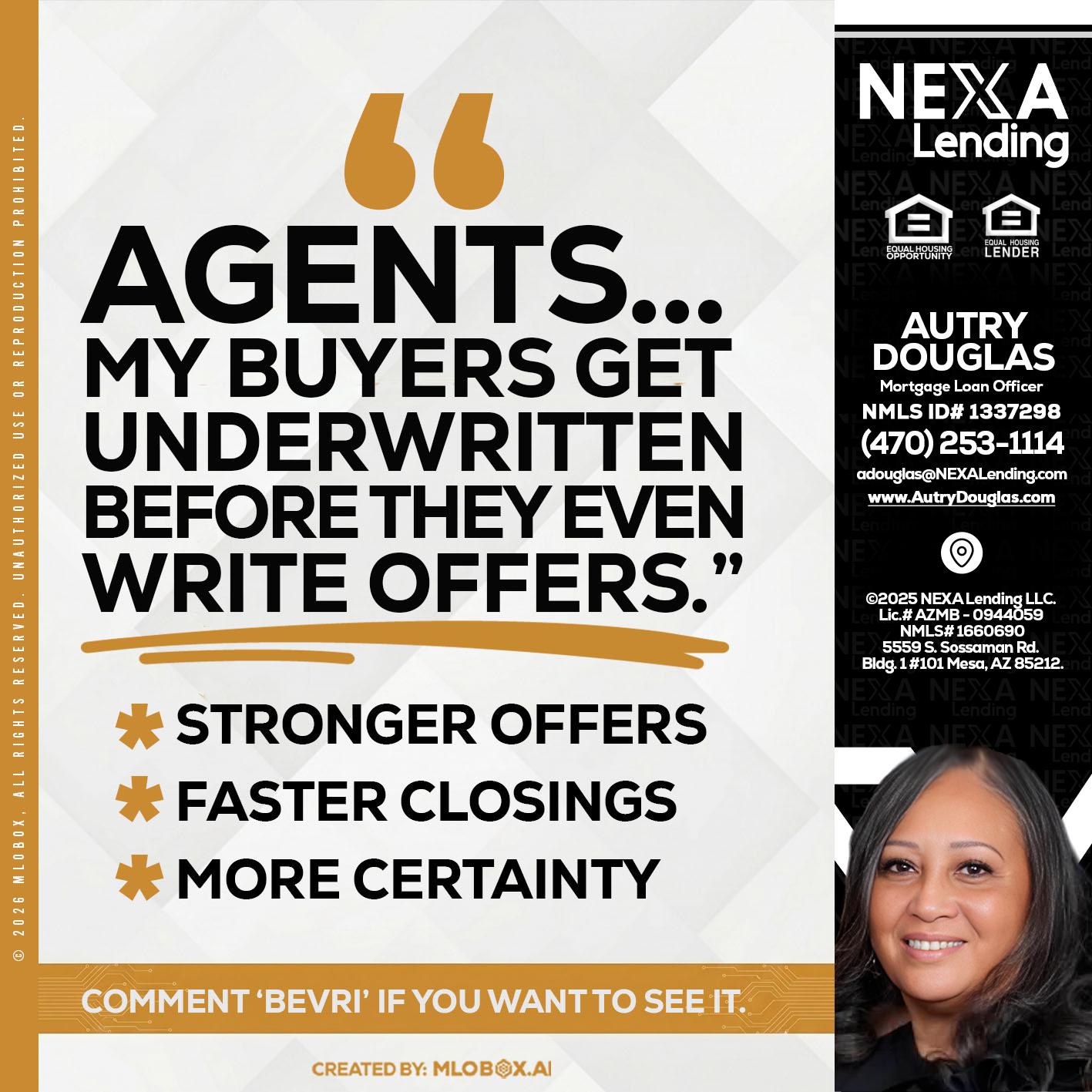 agents - Autry Douglas -Mortgage Loan Originator