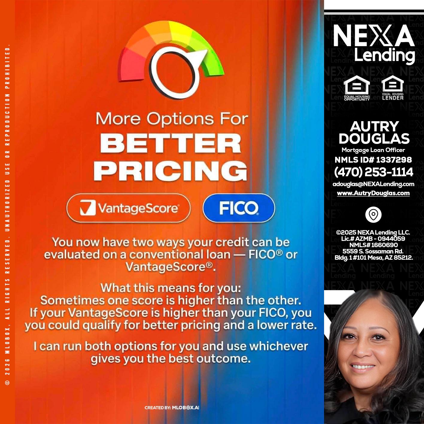 BETTER PRICING - Autry Douglas -Mortgage Loan Originator
