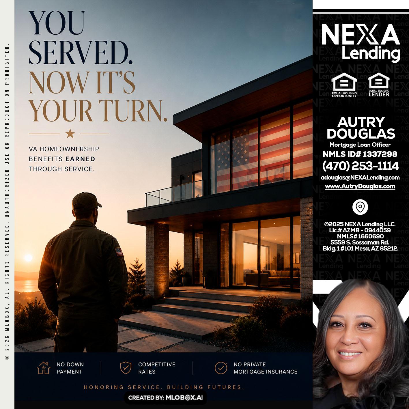 YOU SERVED - Autry Douglas -Mortgage Loan Originator
