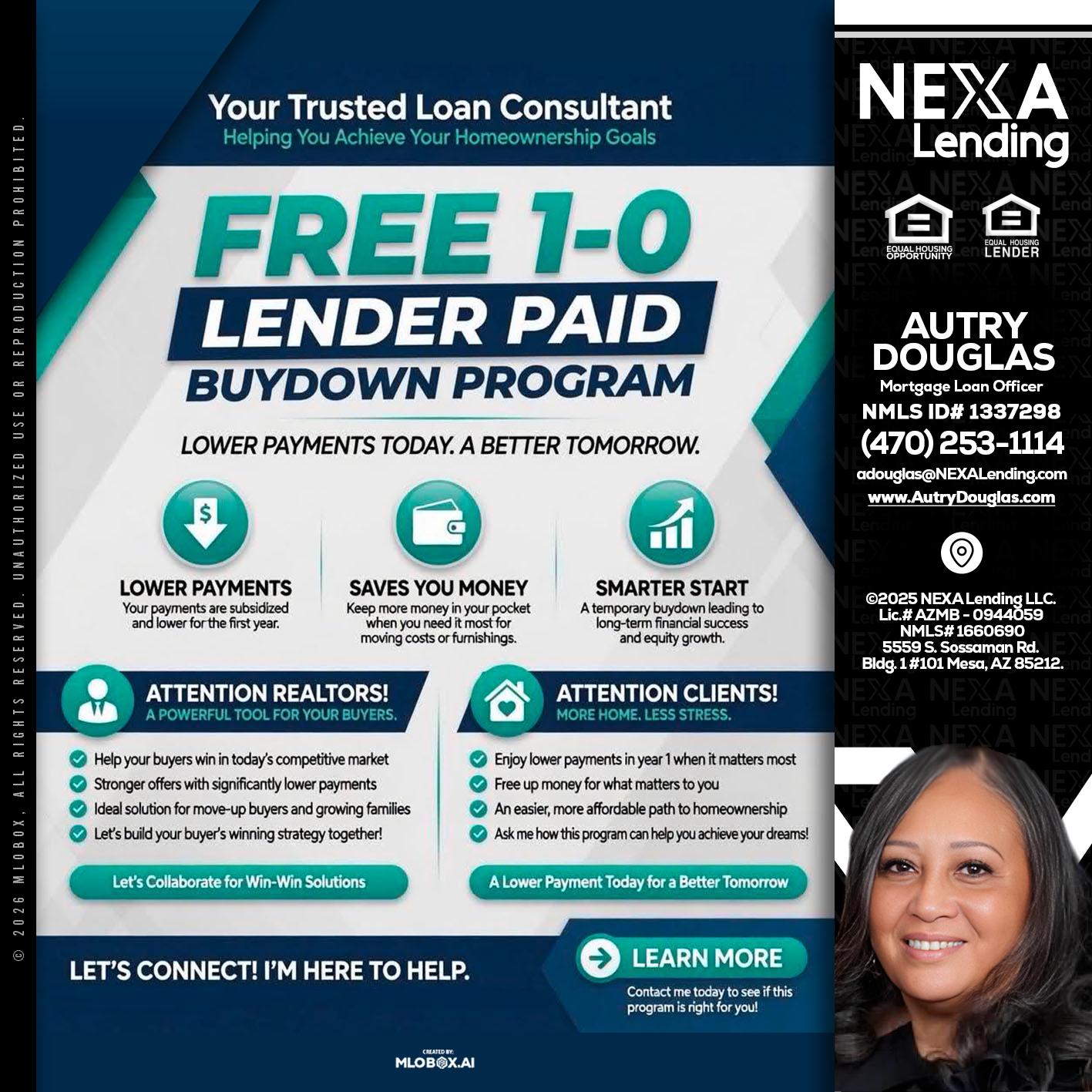 FREE 1-0 - Autry Douglas -Mortgage Loan Originator