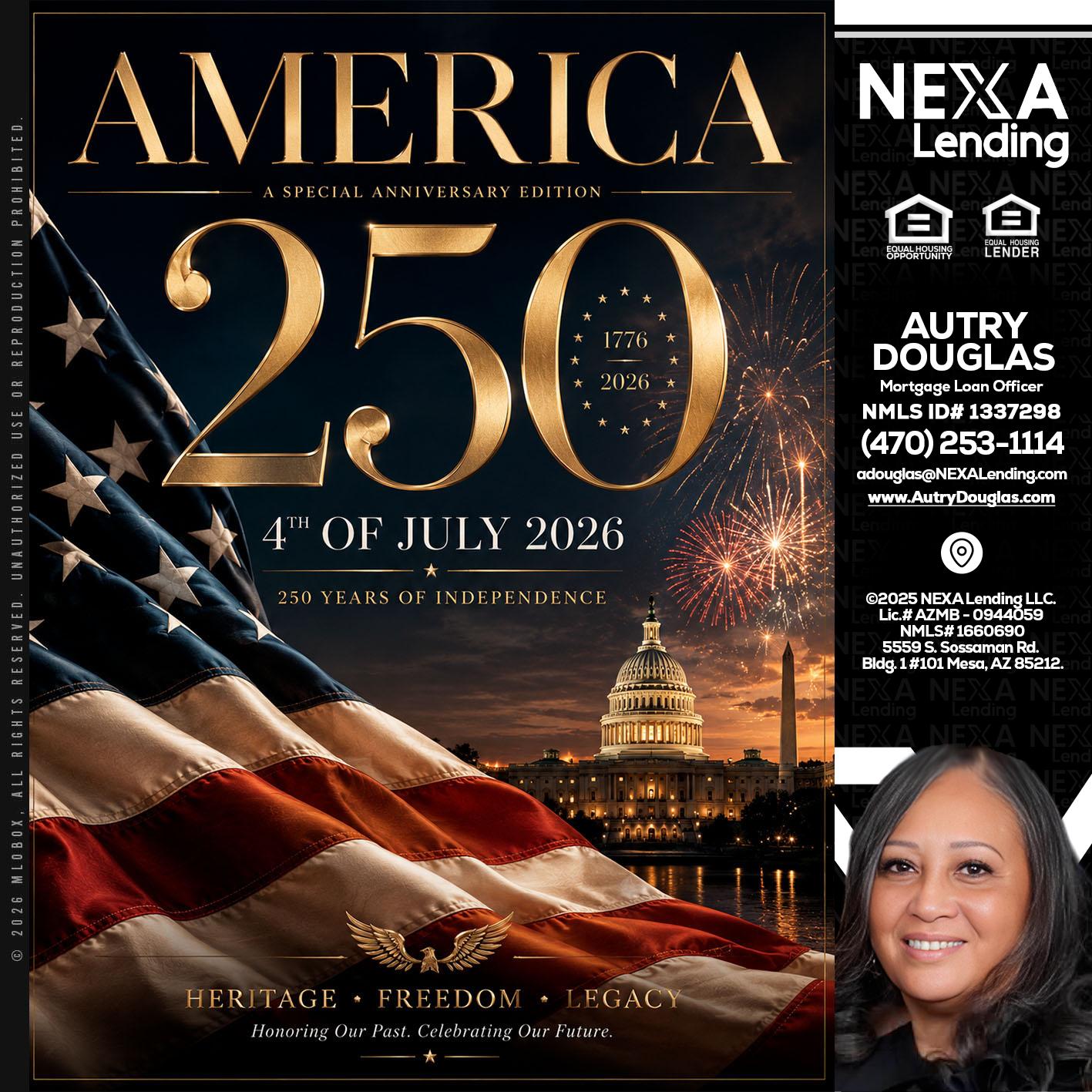 AMERICA 250 TH - Autry Douglas -Mortgage Loan Originator