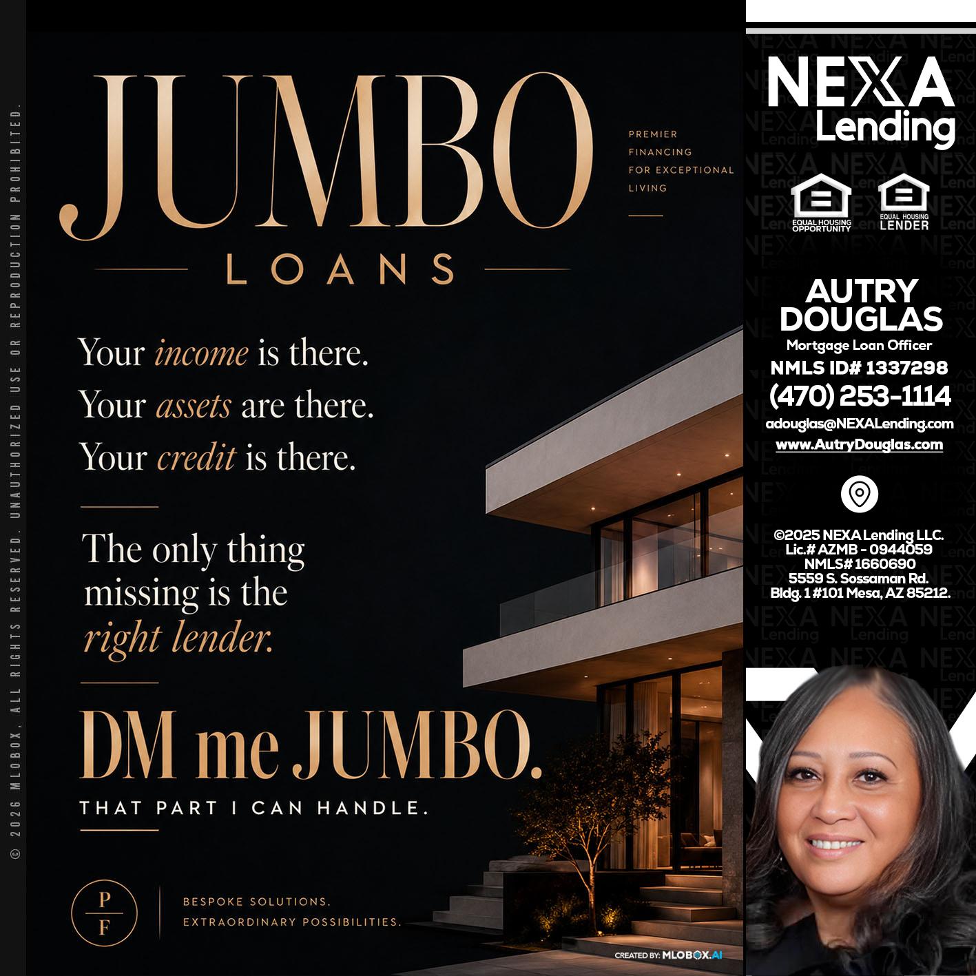 JUMBO LOANS - Autry Douglas -Mortgage Loan Originator