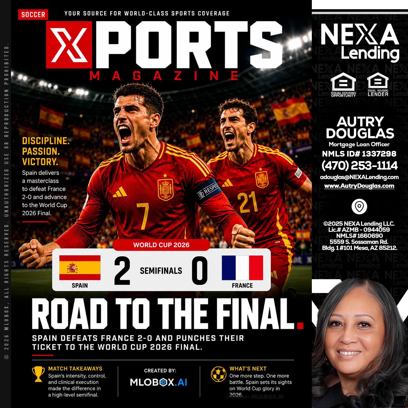 XPORTS WORLD CUP 2026 - Autry Douglas -Mortgage Loan Originator