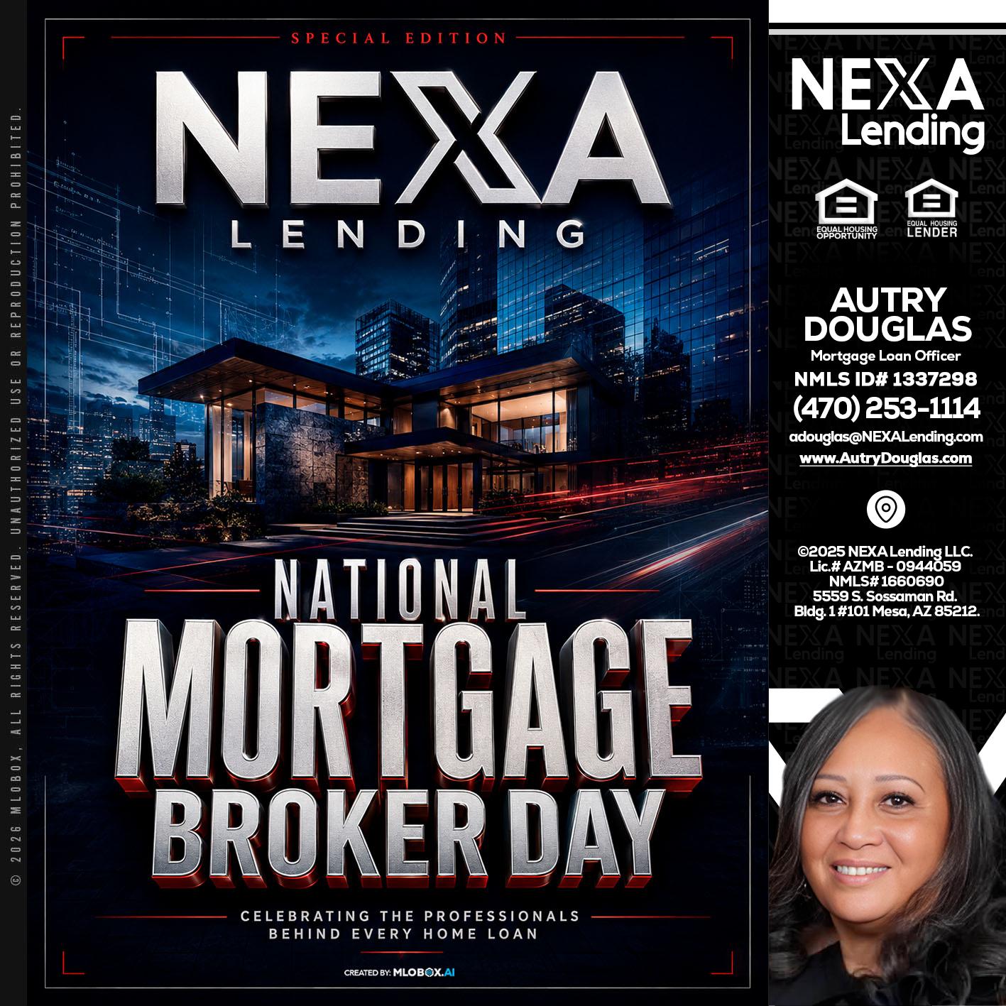 NATIONAL MORTGAGE BROKER DAY - Autry Douglas -Mortgage Loan Originator