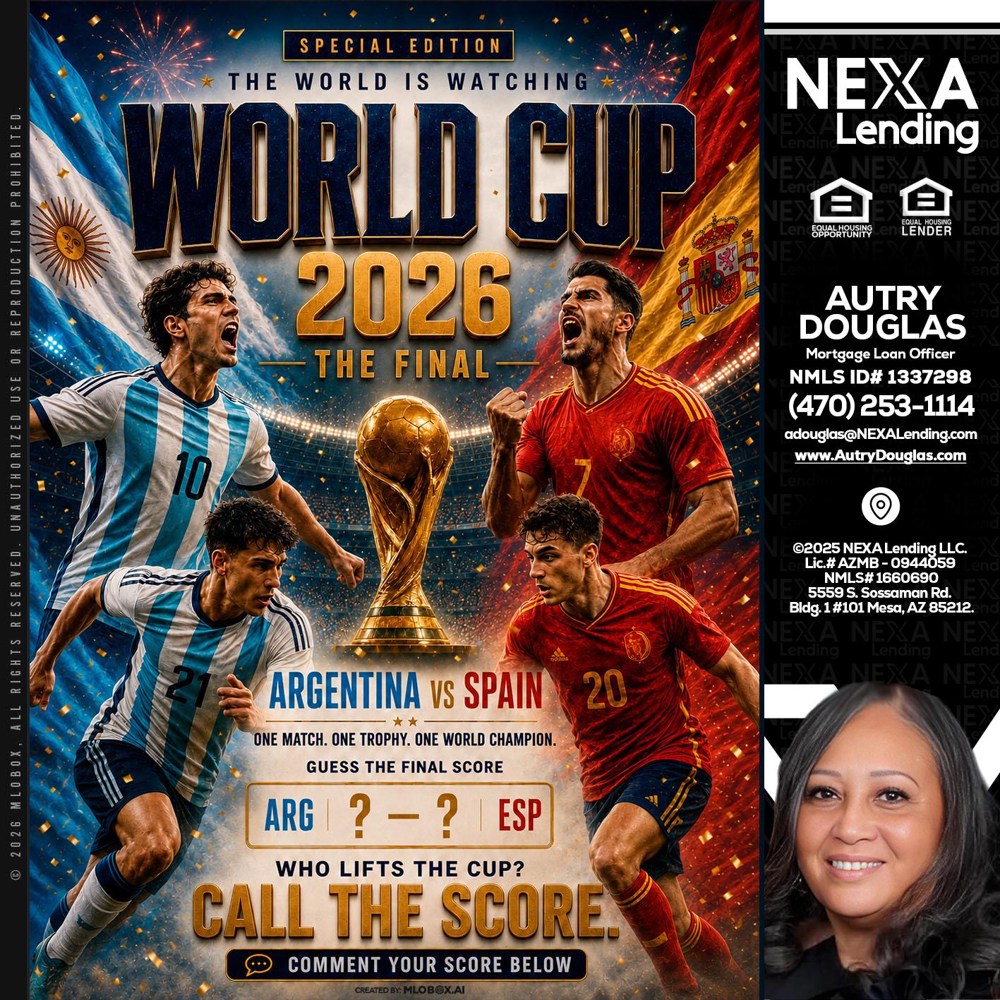 World Cup 2026 finals - Autry Douglas -Mortgage Loan Originator