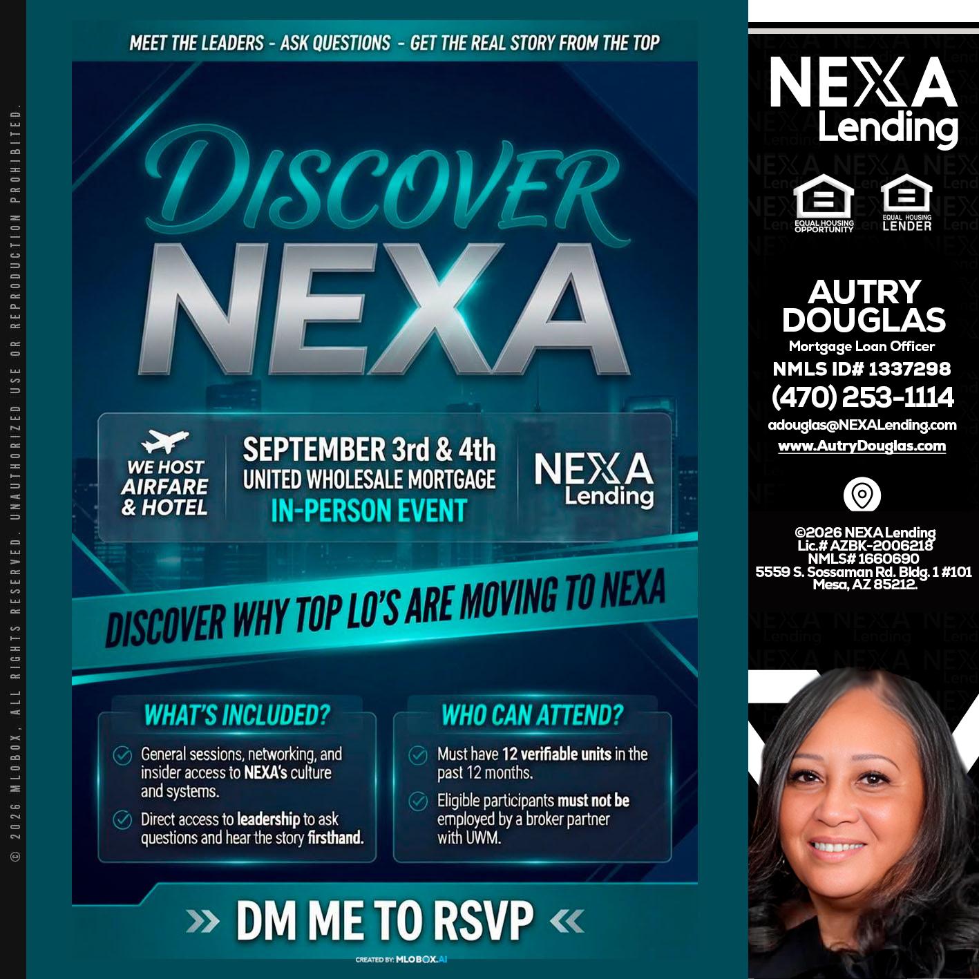 DISCOVER NEXA - Autry Douglas -Mortgage Loan Originator