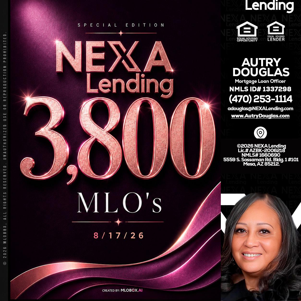 3800 MLOs - Autry Douglas -Mortgage Loan Originator